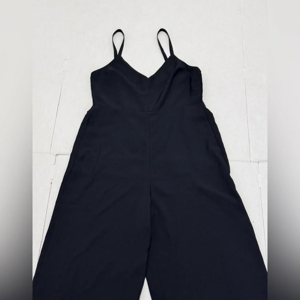 Madewell Thistle Cami Black Wide-Leg Jumpsuit with Spaghetti Straps Size 0